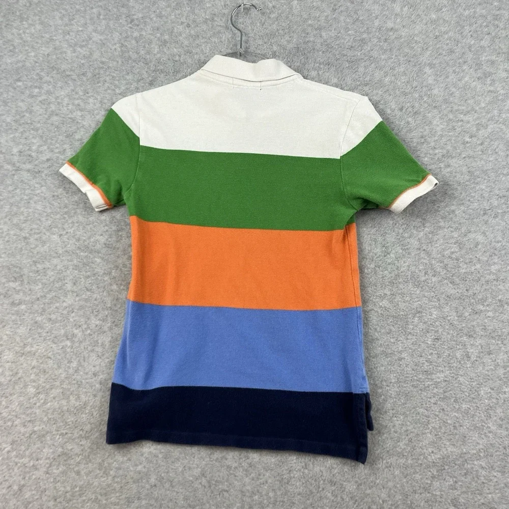 Polo Ralph‎ Lauren Shirt Youth Size S Boys Vintage Colorful Striped Short Sleeve